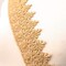 1 Yard 3 Inch Raven Metallic Gold Floral Venice Lace Trim for Costumes Gowns and Decor